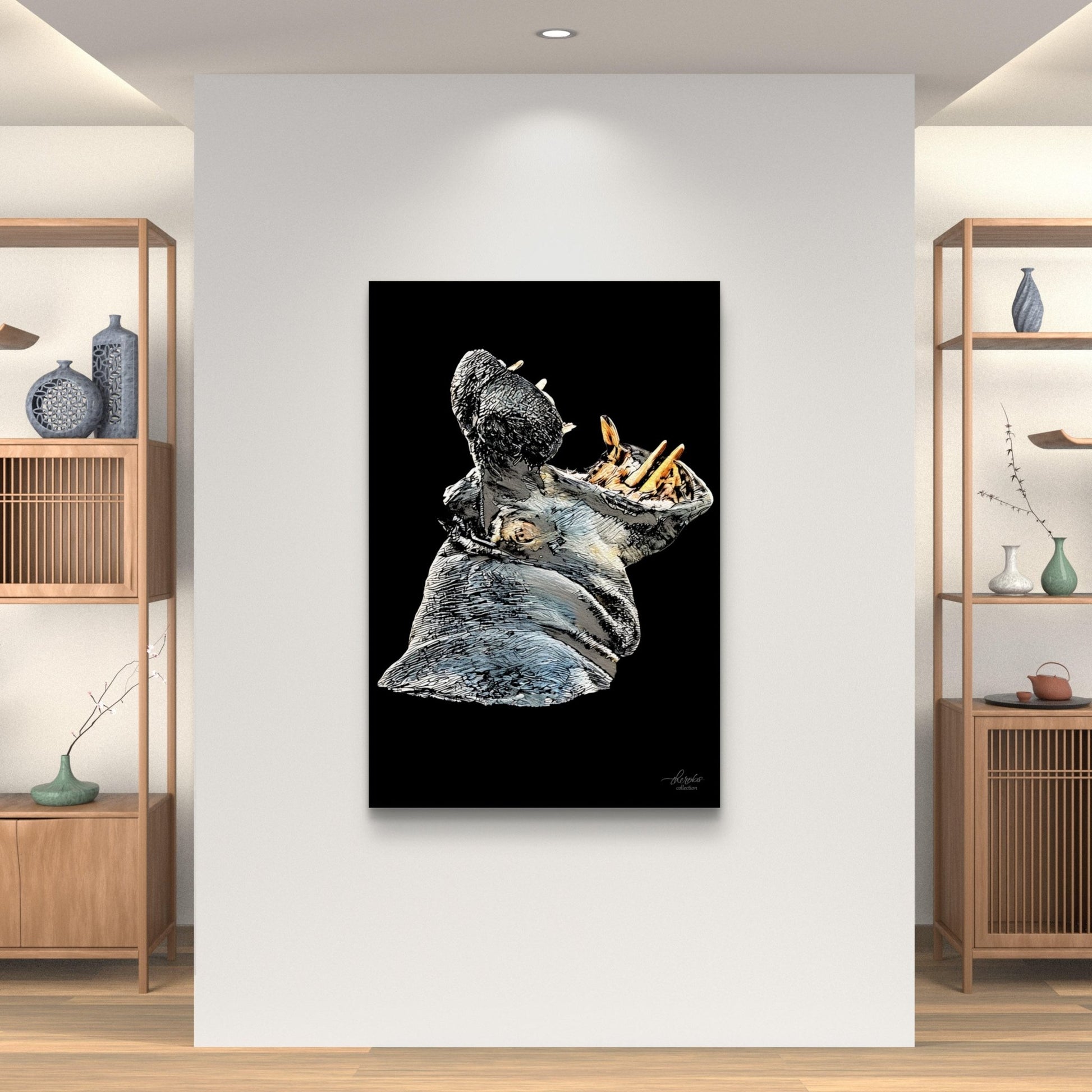 Hippo Indoor & Outdoor HD Silk Poster - HD Printing