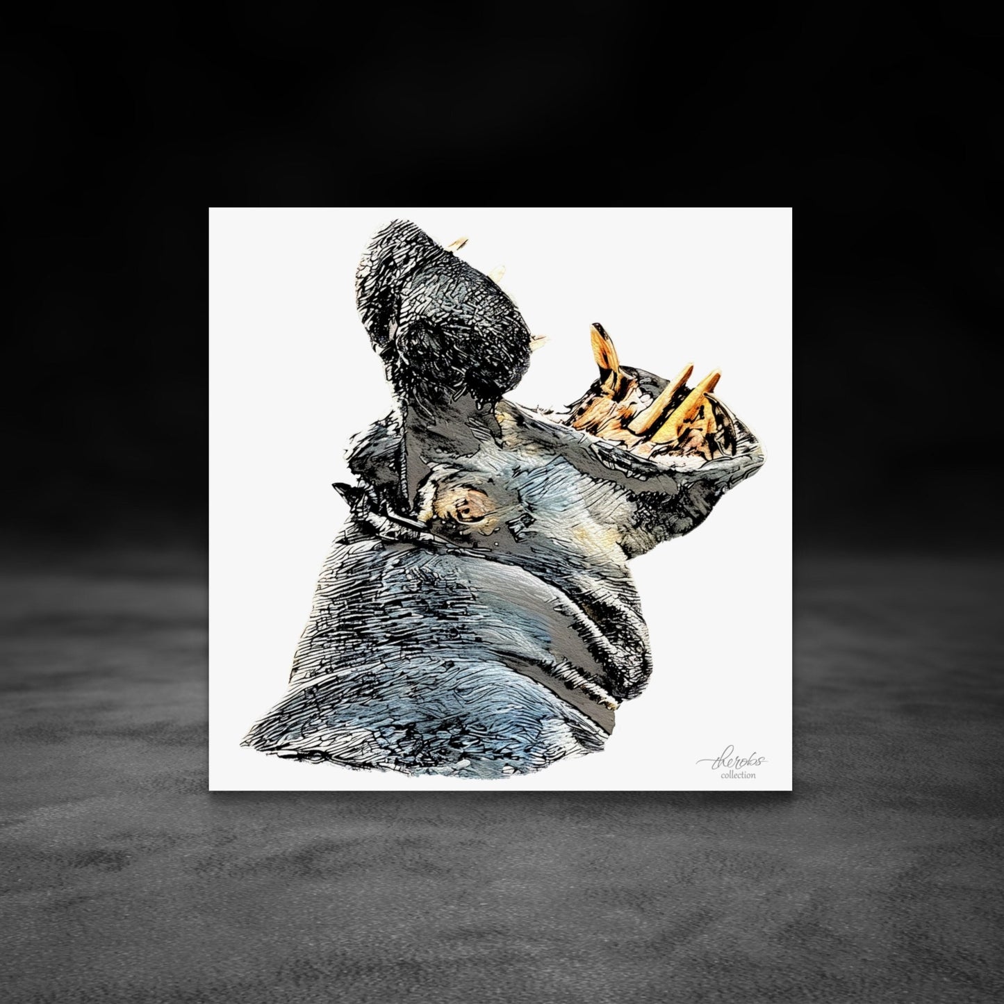 Hippo Indoor & Outdoor HD Silk Poster - HD Printing