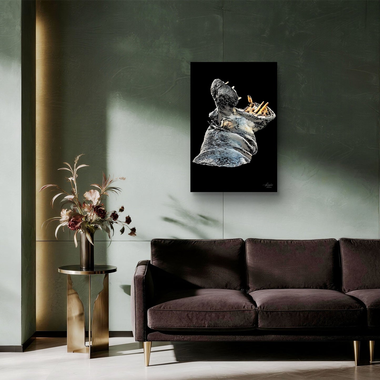 Hippo Indoor & Outdoor HD Silk Poster - HD Printing