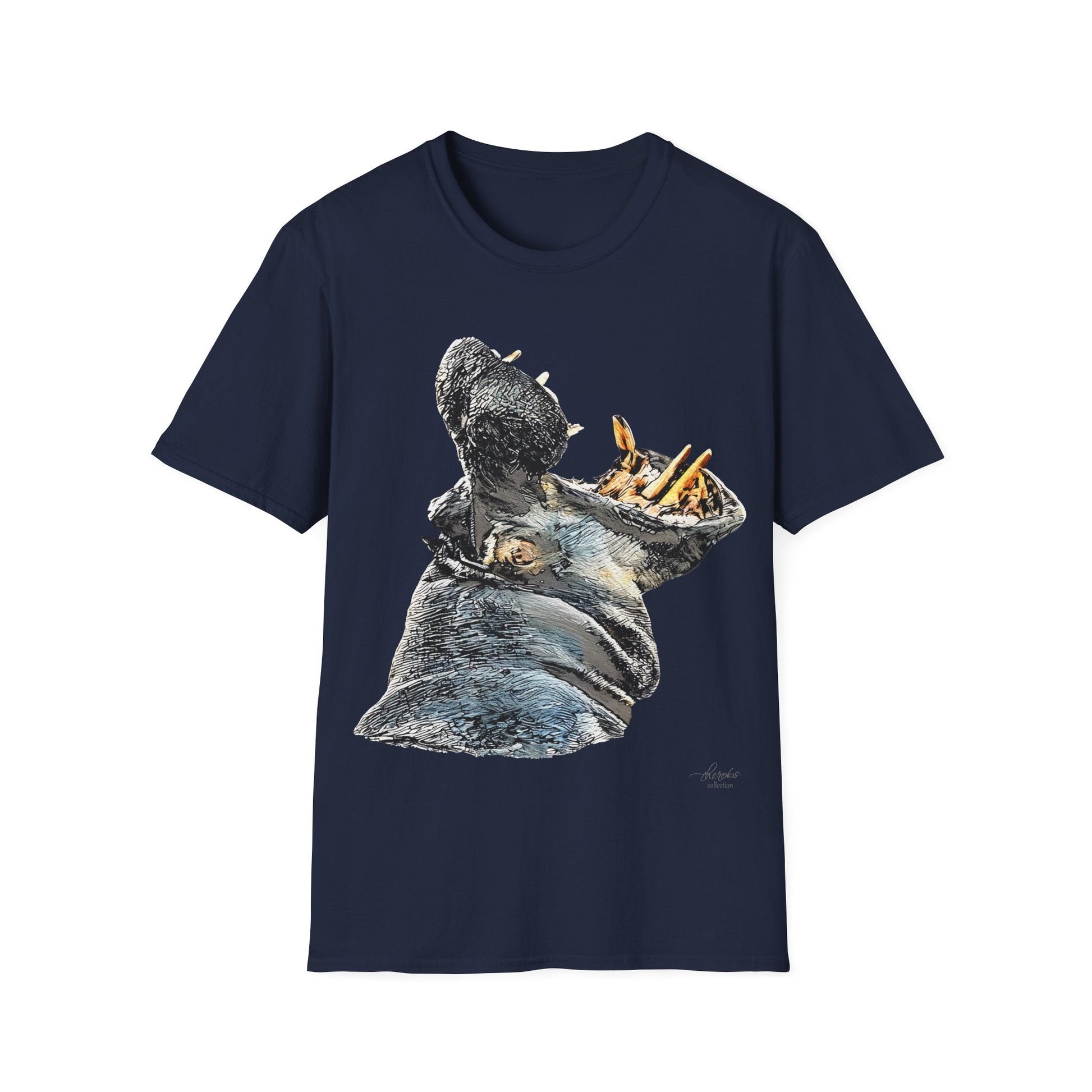 Hippo Unisex Cotton T-Shirt - HD Printing