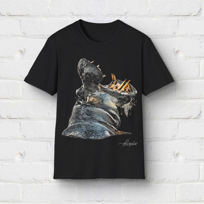 Hippo Unisex Cotton T-Shirt - HD Printing