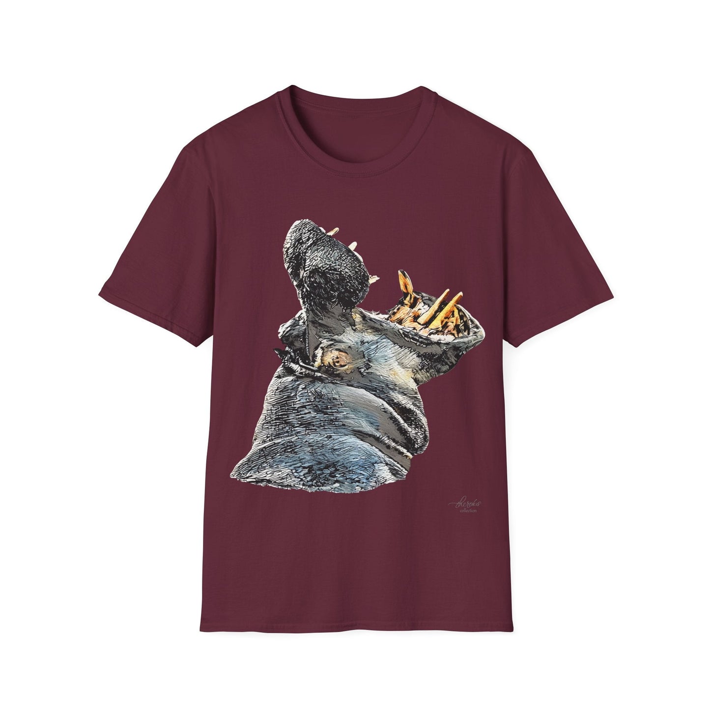 Hippo Unisex Cotton T-Shirt - HD Printing