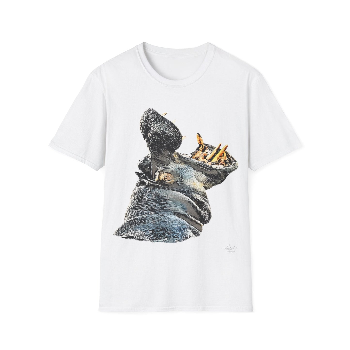 Hippo Unisex Cotton T-Shirt - HD Printing