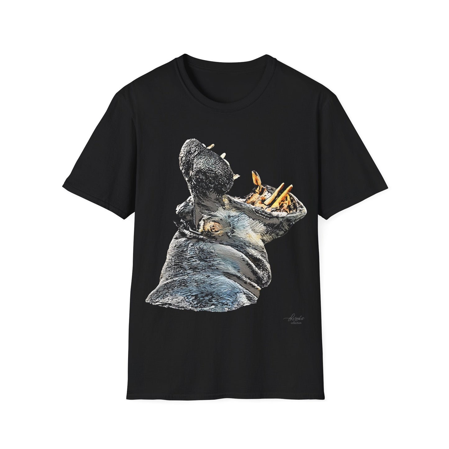 Hippo Unisex Cotton T-Shirt - HD Printing