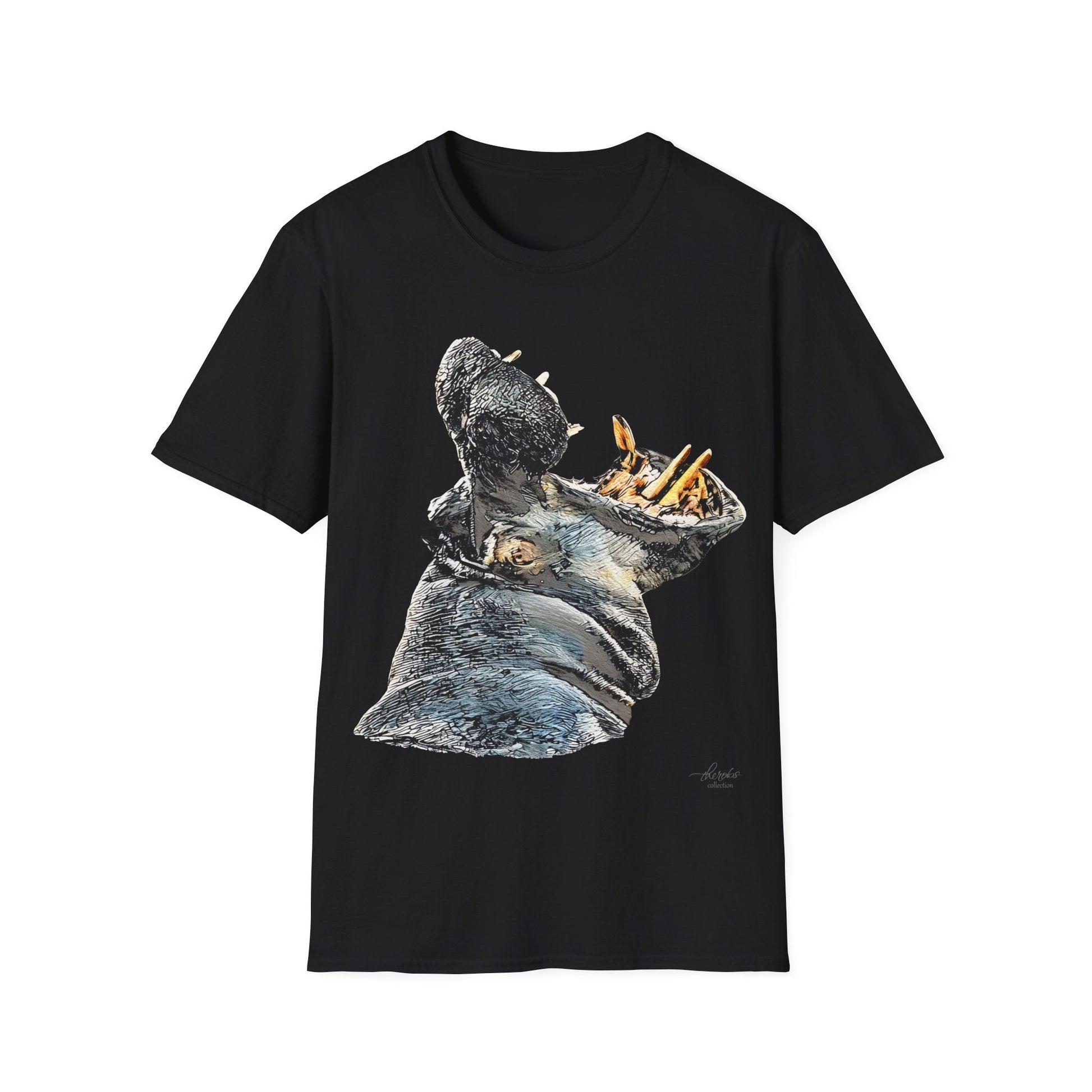 Hippo Unisex Cotton T-Shirt - HD Printing