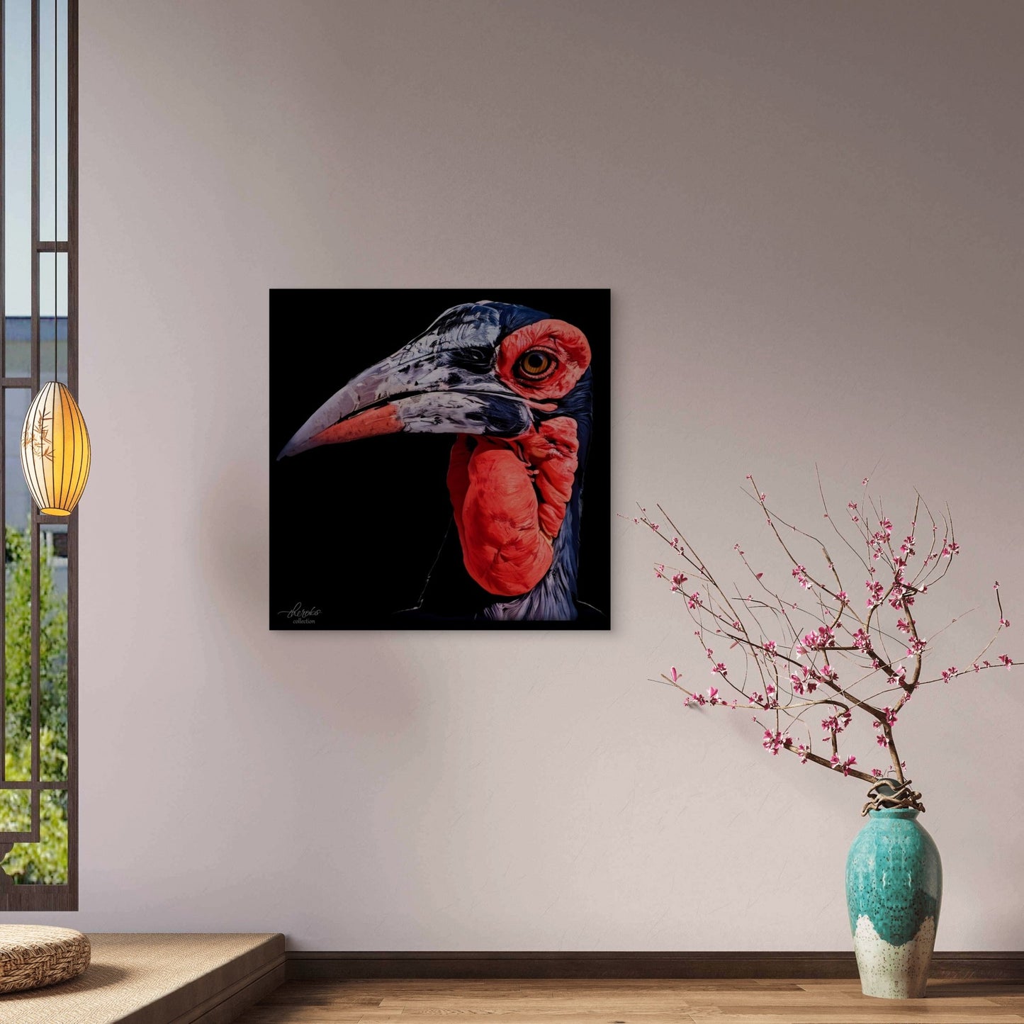Hornbill Fine Art Giclée Matte Black Poster - HD Printing