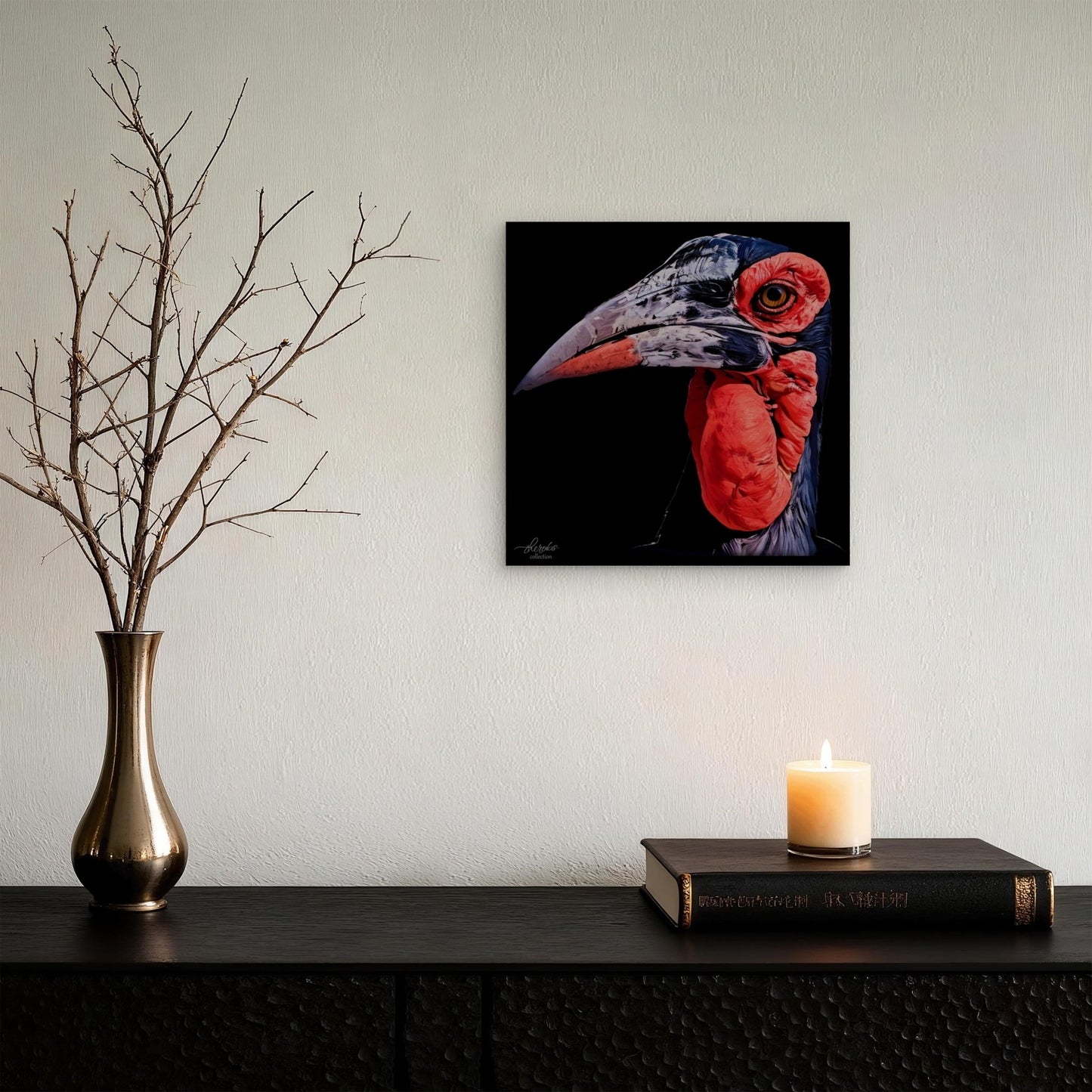 Hornbill Fine Art Giclée Matte Black Poster - HD Printing