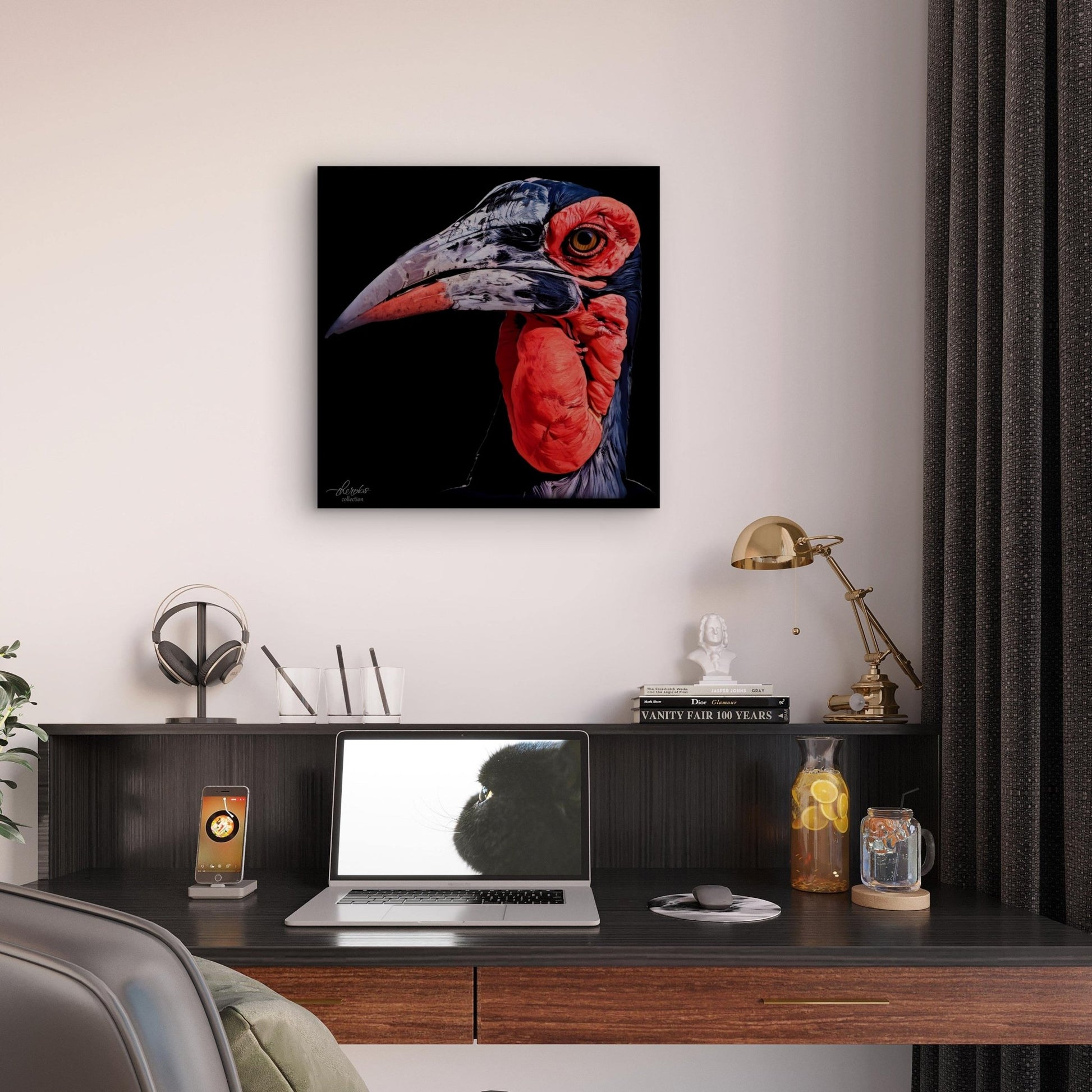 Hornbill Fine Art Giclée Matte Black Poster - HD Printing