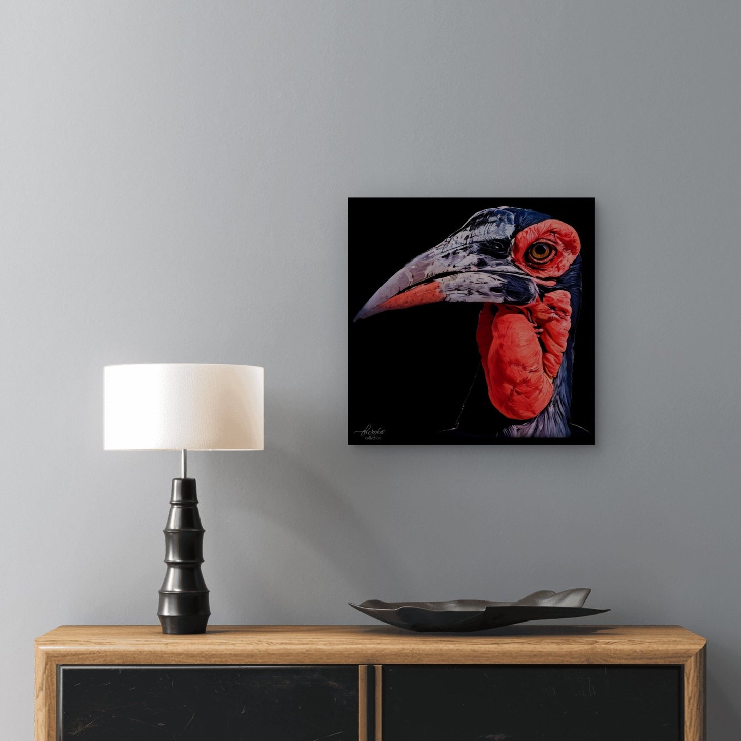 Hornbill Indoor & Outdoor HD Black Silk Poster - HD Printing