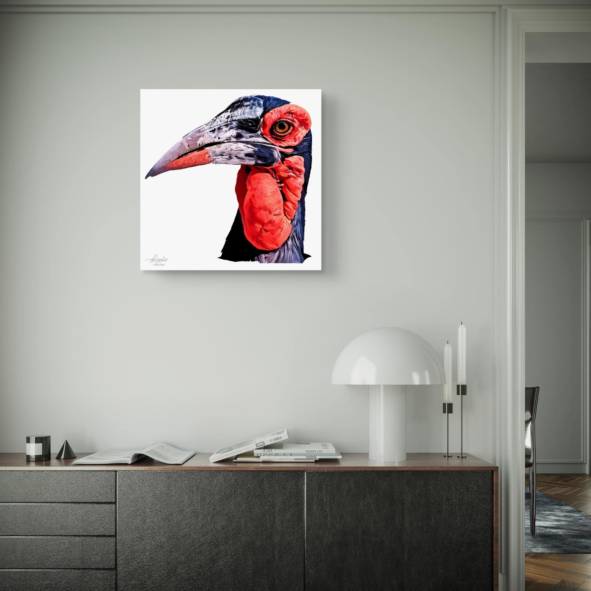 Hornbill Satin Stretched Canvas Print - HD Printing