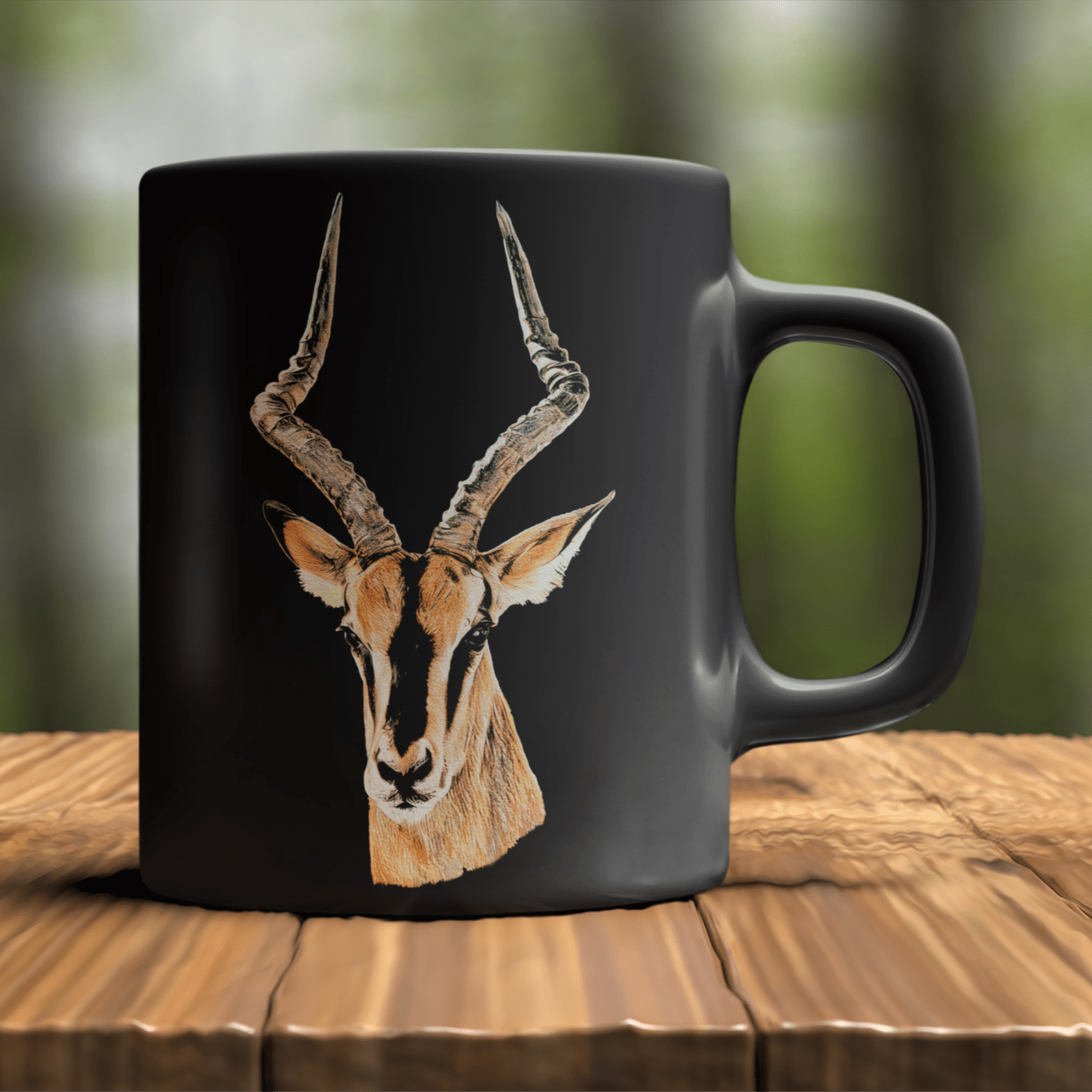 Impala 15oz Large Black Ceramic Mug - HD Printing