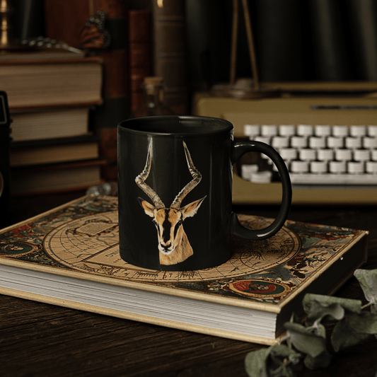 Impala 15oz Large Black Ceramic Mug - HD Printing