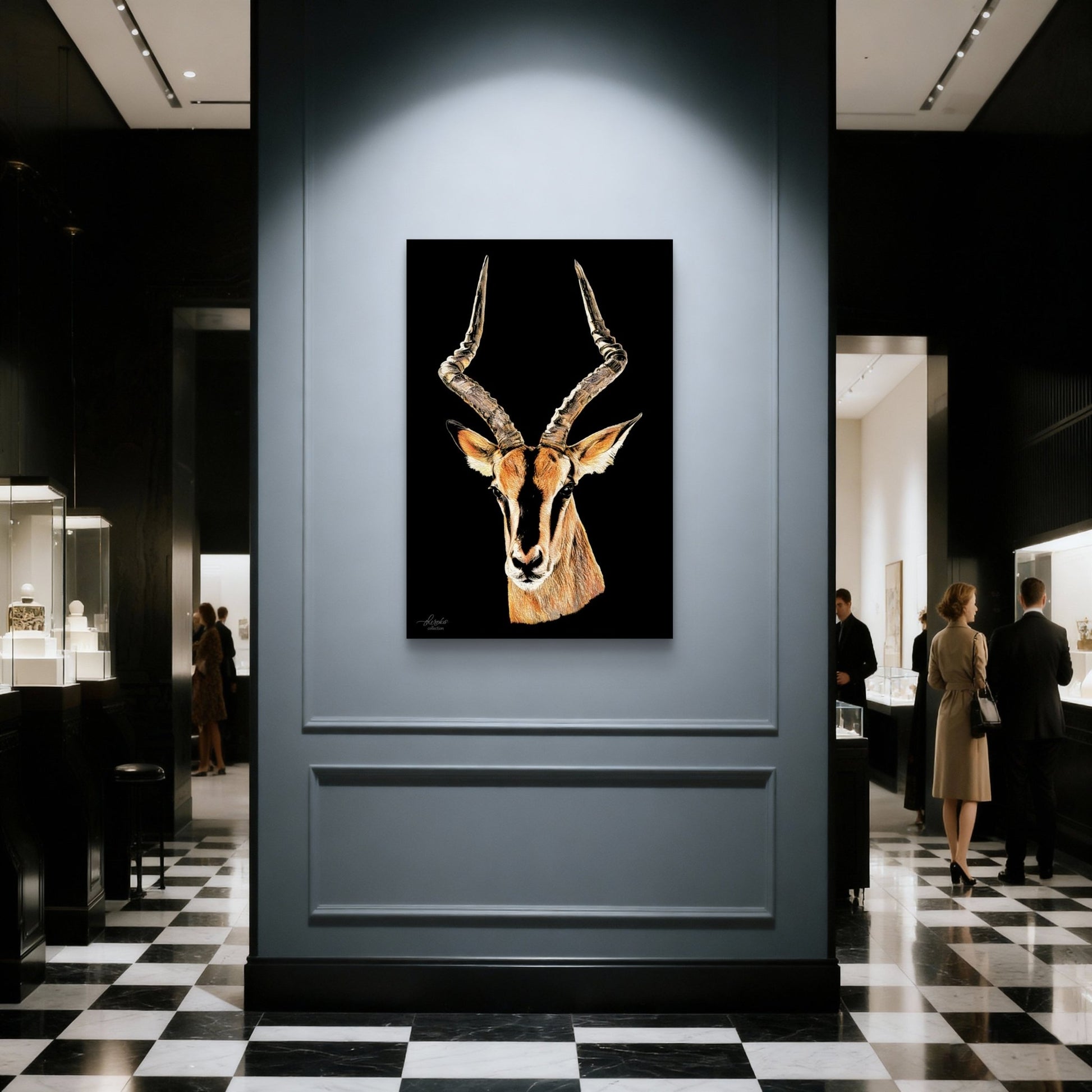 Impala Fine Art Giclée Matte Black Poster - HD Printing