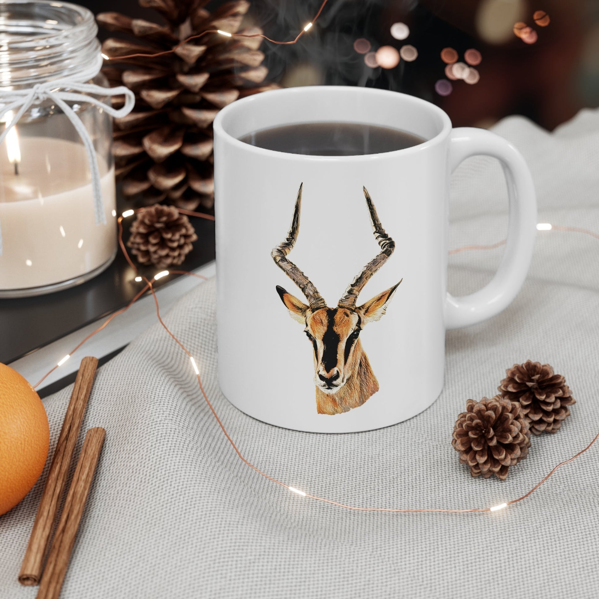 Impala White Ceramic 11oz Mug - HD Printing