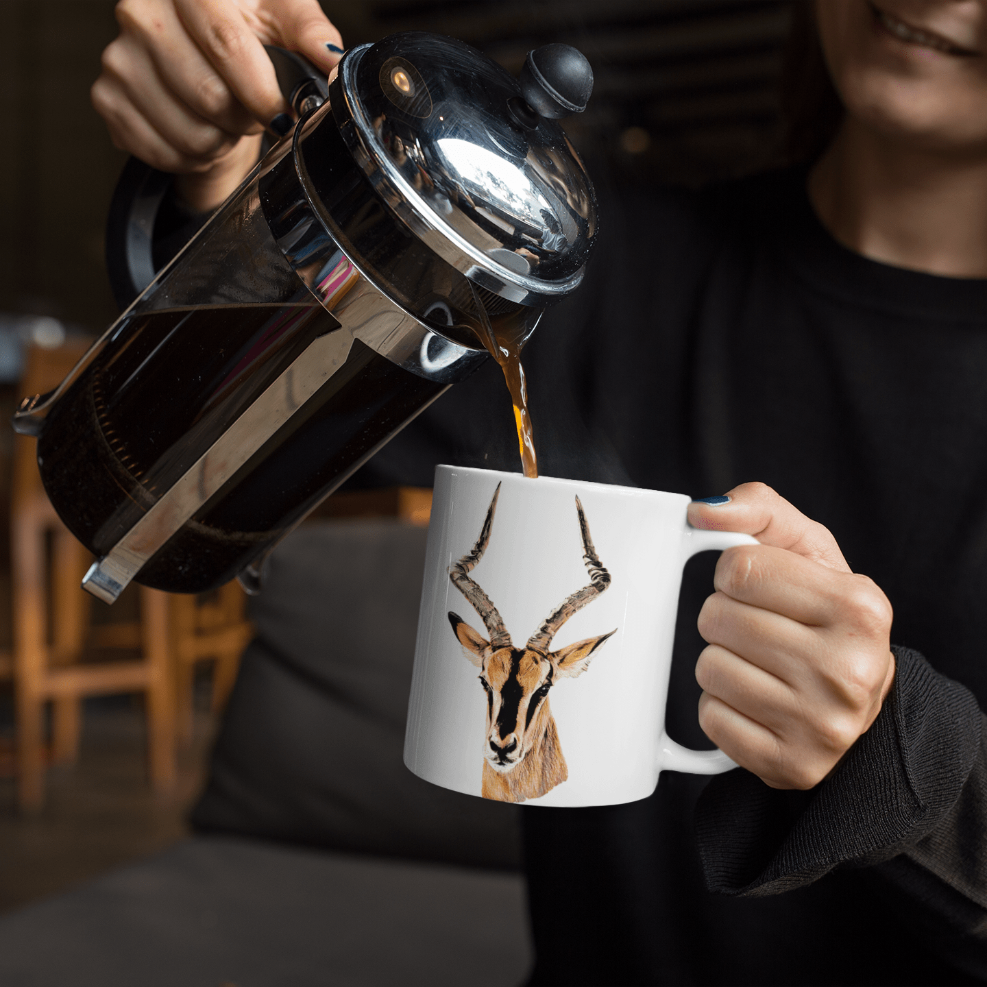 Impala White Ceramic 11oz Mug - HD Printing