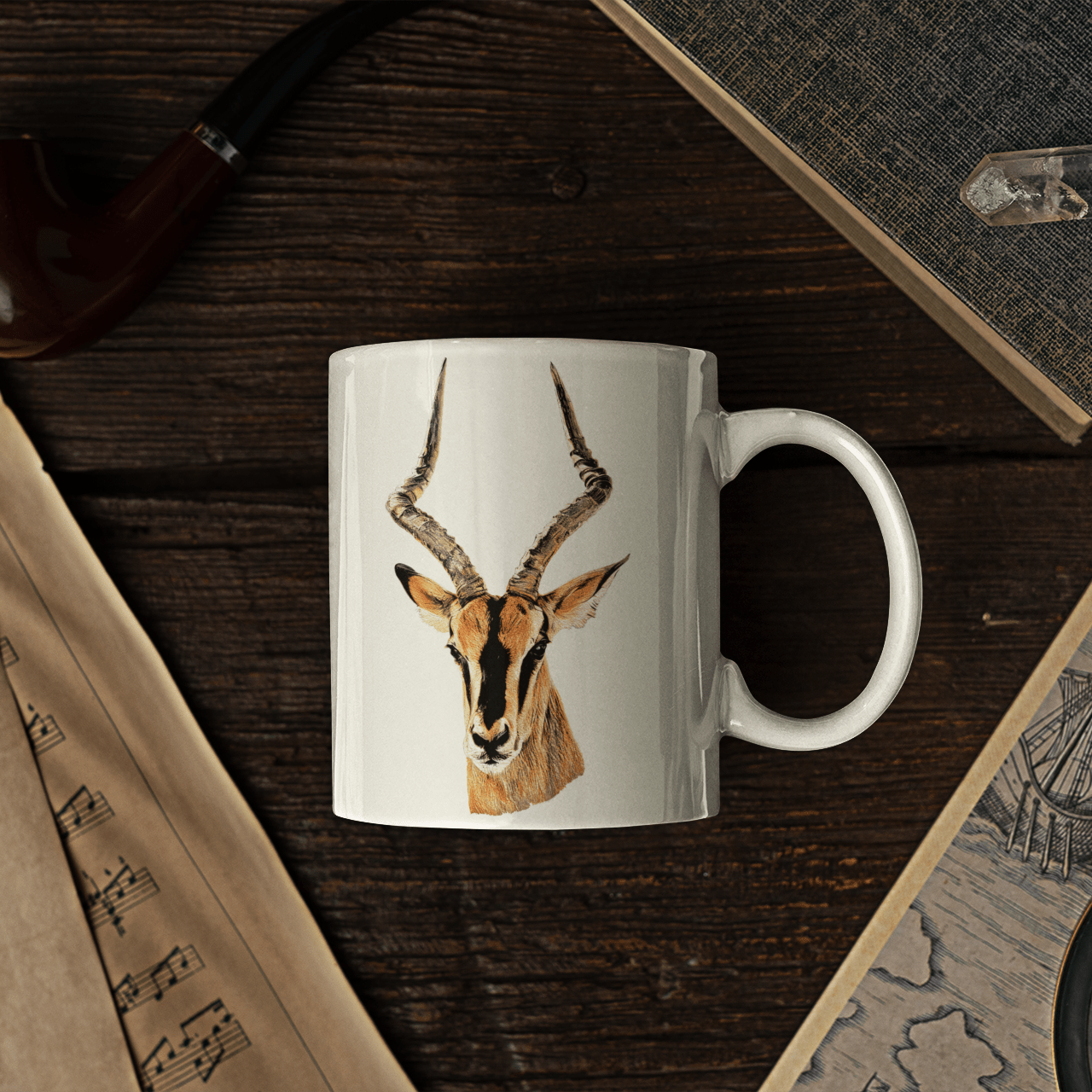 Impala White Ceramic 11oz Mug - HD Printing