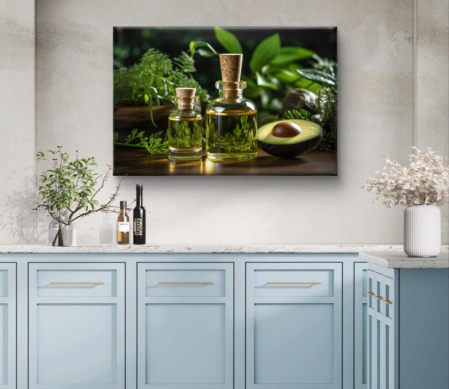 Avocado oil phonograph printed on stretched canvas