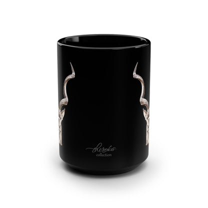 Kudu 15oz Large Black Ceramic Mug - HD Printing