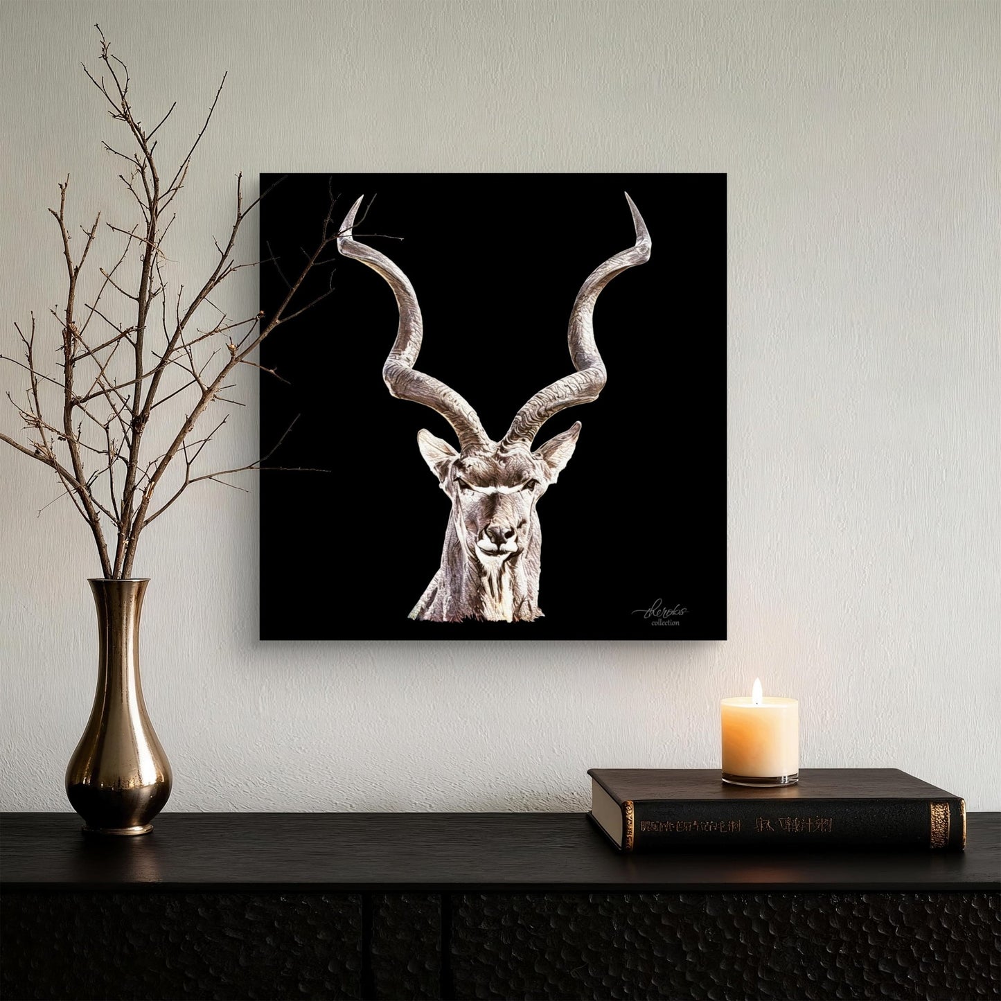 Kudu Fine Art Giclée Matte Black Poster - HD Printing