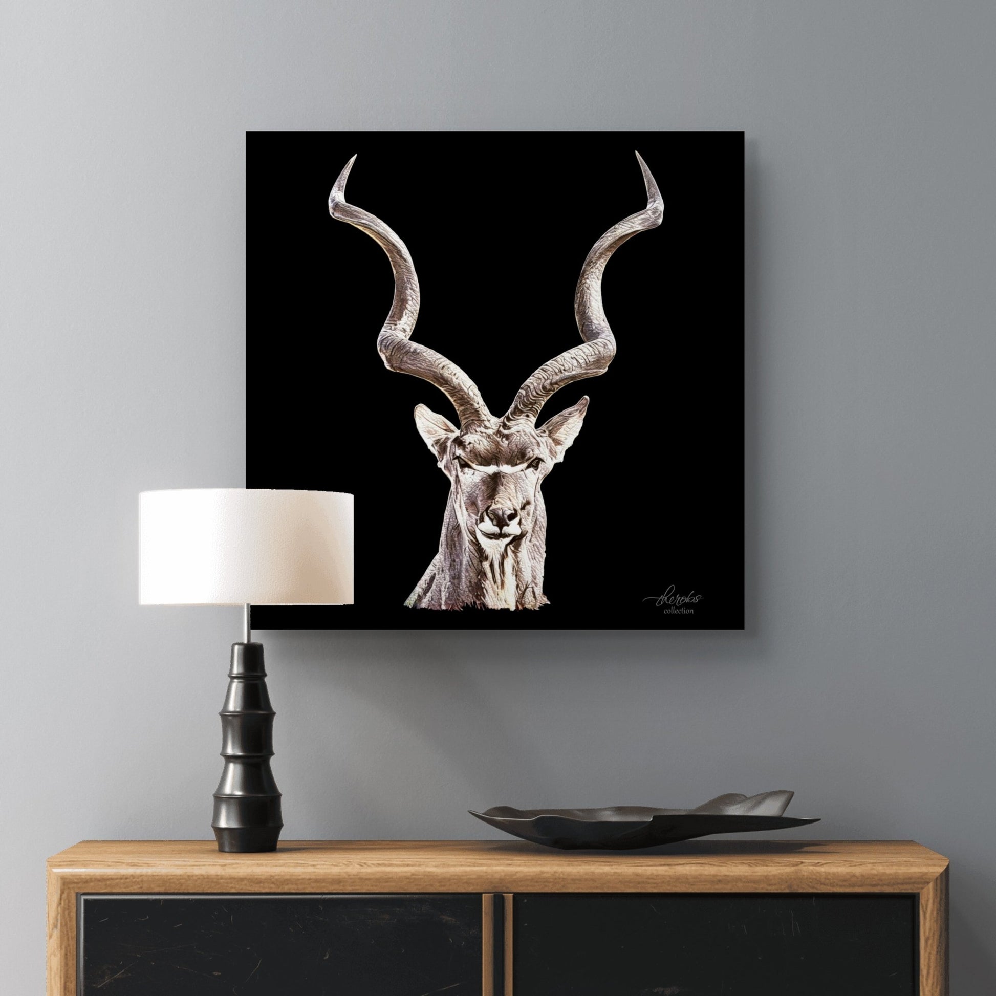 Kudu Fine Art Giclée Matte Black Poster - HD Printing