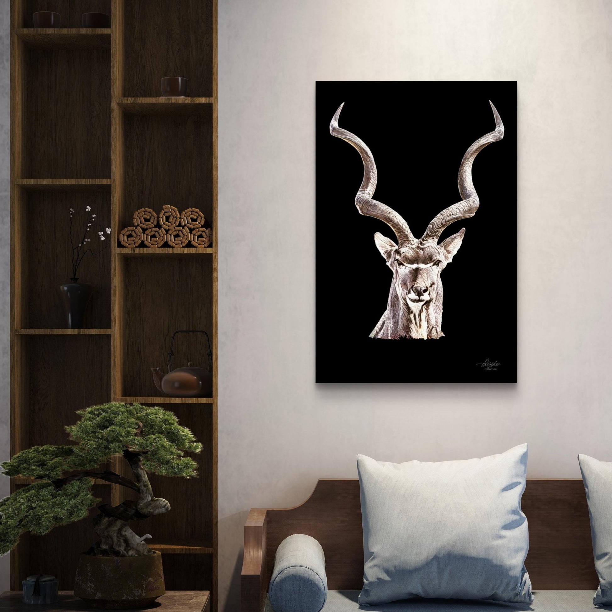Kudu Fine Art Giclée Matte Black Poster - HD Printing