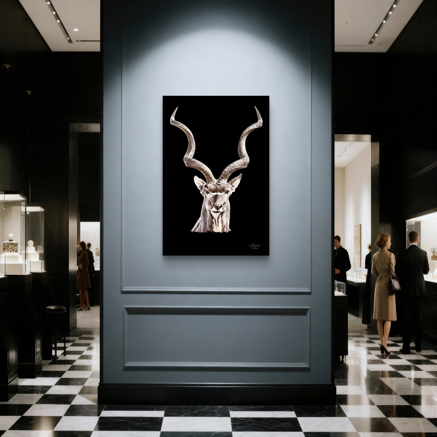 Kudu Fine Art Giclée Matte Black Poster - HD Printing