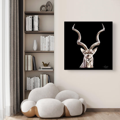 Kudu Fine Art Giclée Matte Black Poster - HD Printing