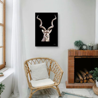 Kudu Fine Art Giclée Matte Black Poster - HD Printing