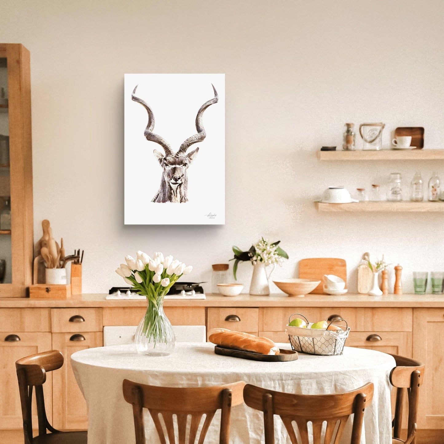 Kudu Satin Stretched Canvas Print - HD Printing