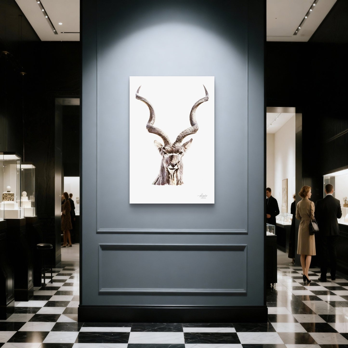 Kudu Satin Stretched Canvas Print - HD Printing