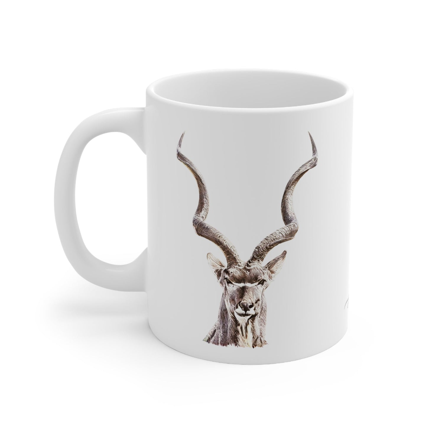 Kudu White Ceramic 11oz Mug - HD Printing