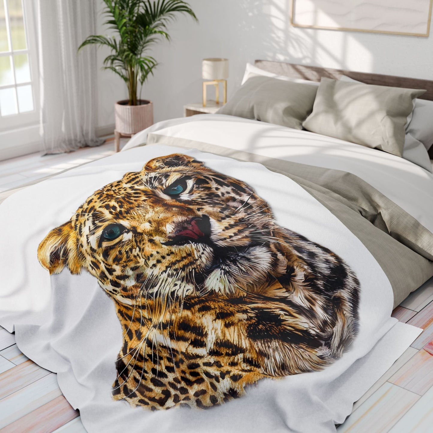 Leopard Cosy Arctic Fleece Blanket - HD Printing