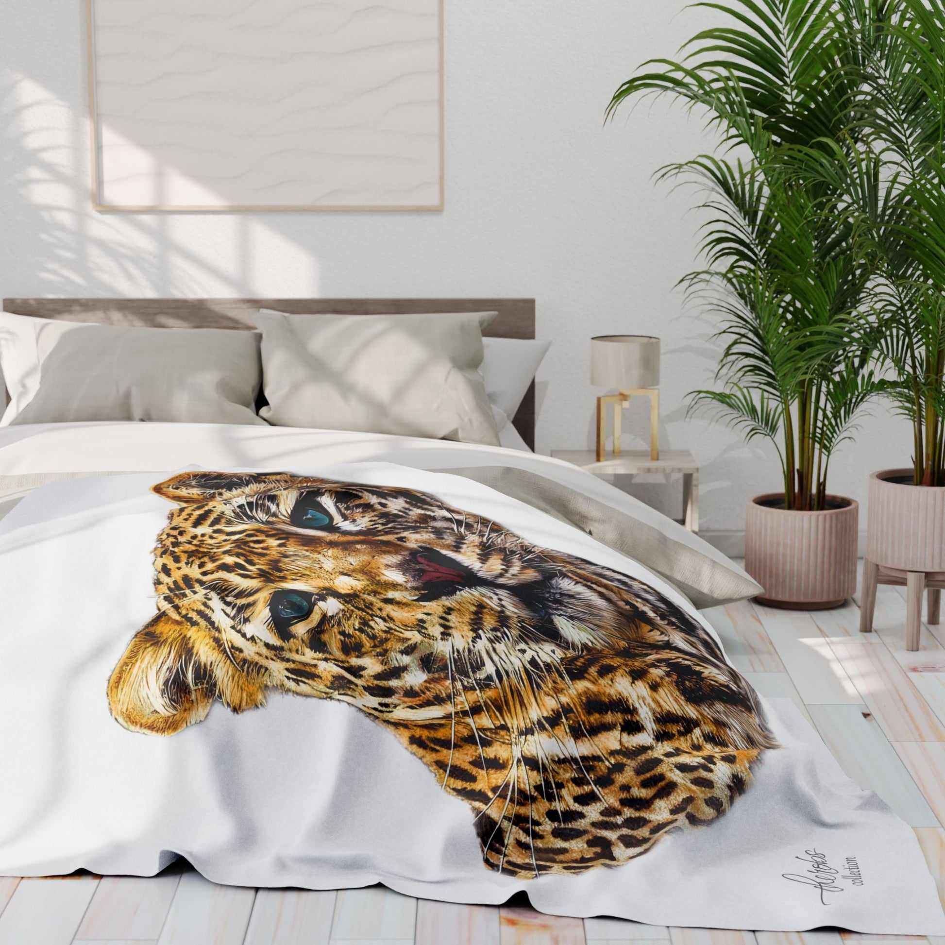Leopard Cosy Arctic Fleece Blanket - HD Printing