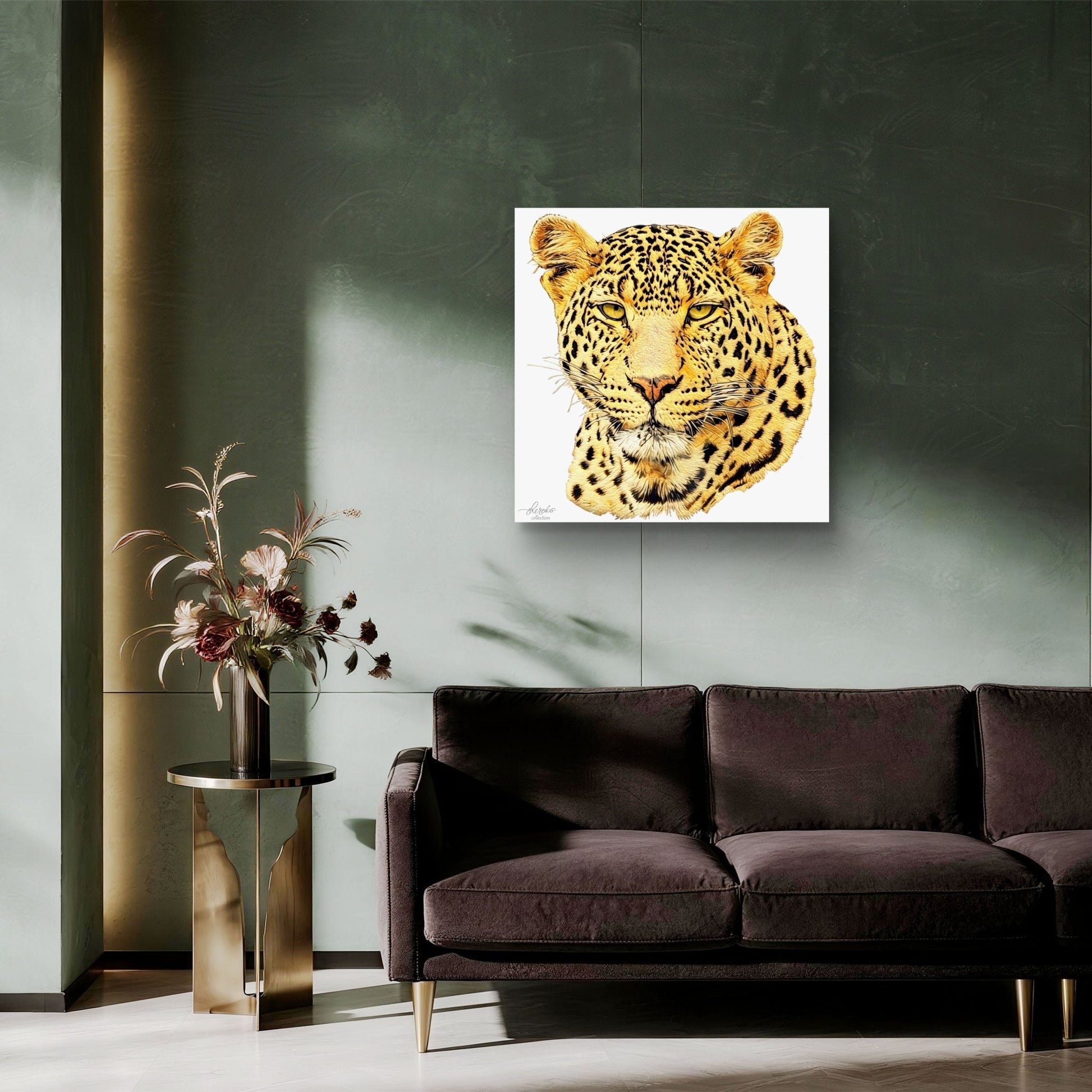 Leopard Fine Art Giclée Matte Black Poster - HD Printing