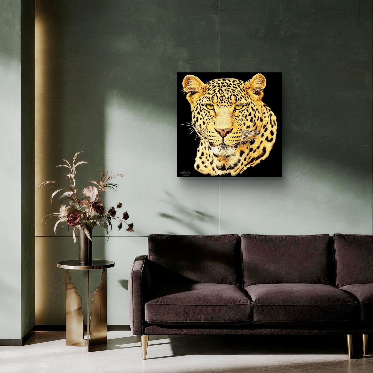 Leopard Fine Art Giclée Matte Black Poster - HD Printing
