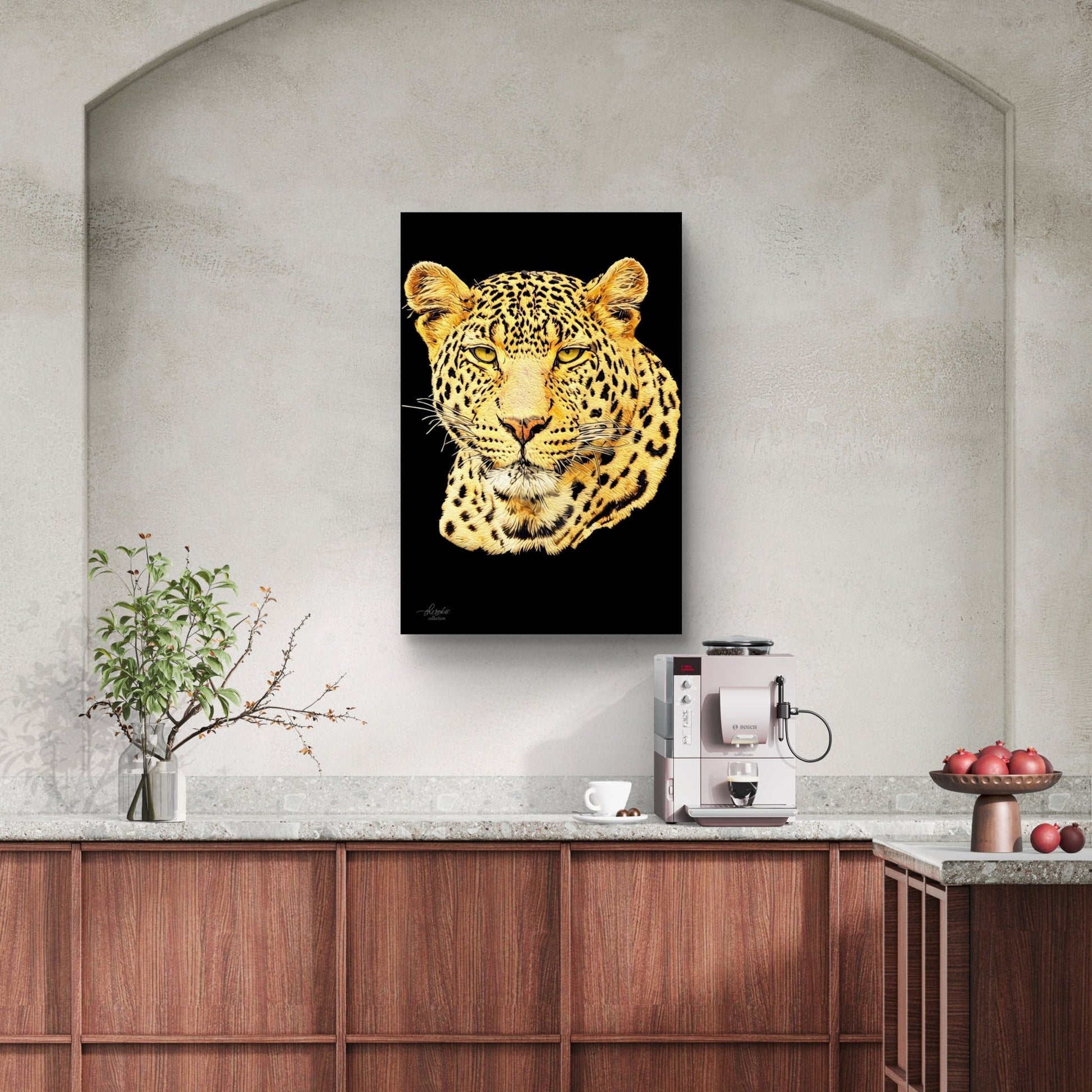 Leopard Fine Art Giclée Matte Black Poster - HD Printing
