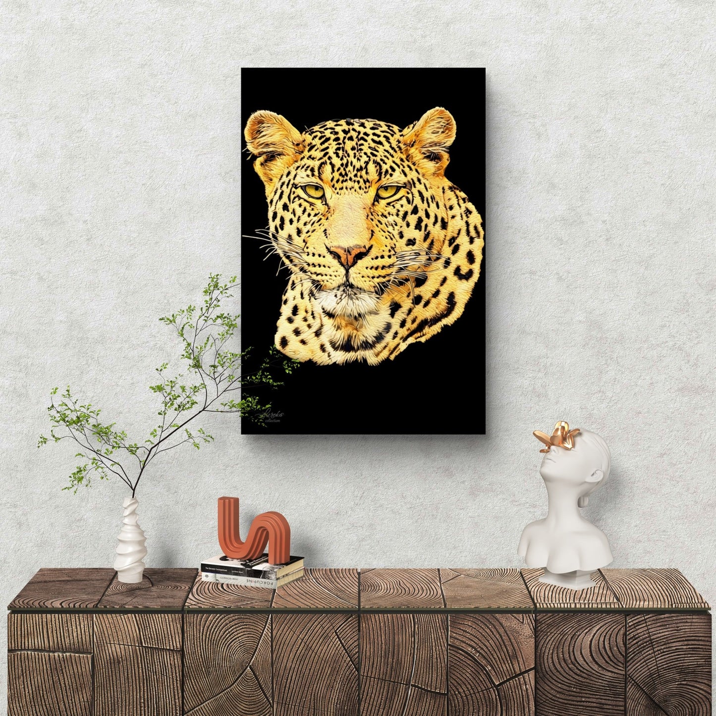 Leopard Fine Art Giclée Matte Black Poster - HD Printing