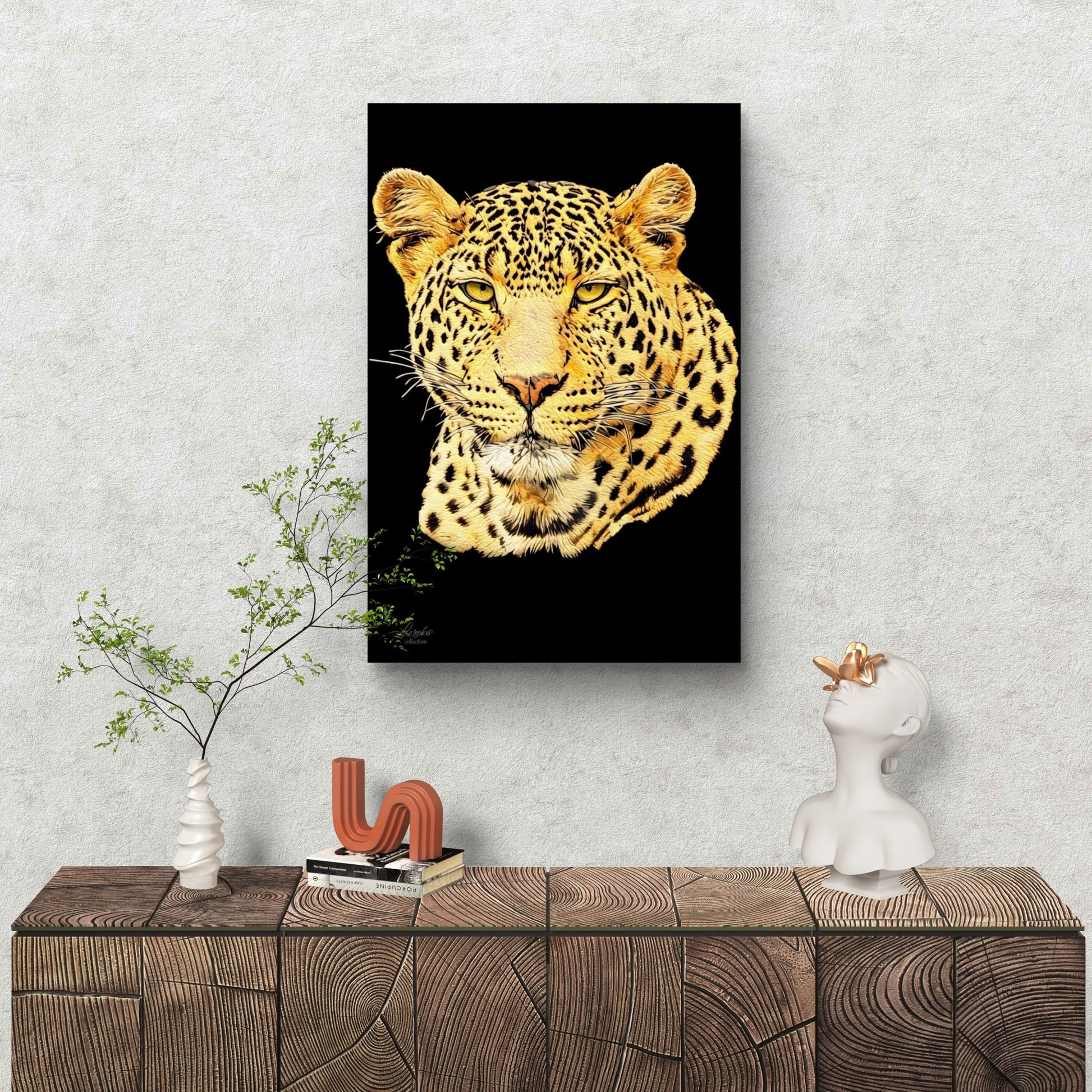Leopard Fine Art Giclée Matte Black Poster - HD Printing