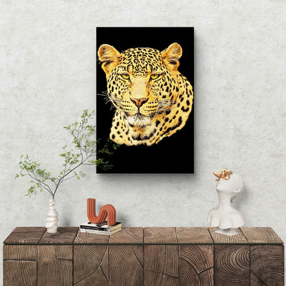 Leopard Fine Art Giclée Matte Black Poster - HD Printing