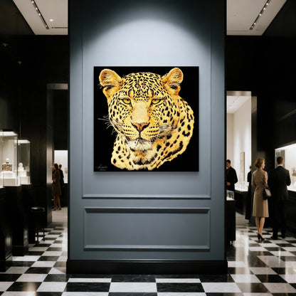 Leopard Fine Art Giclée Matte Black Poster - HD Printing