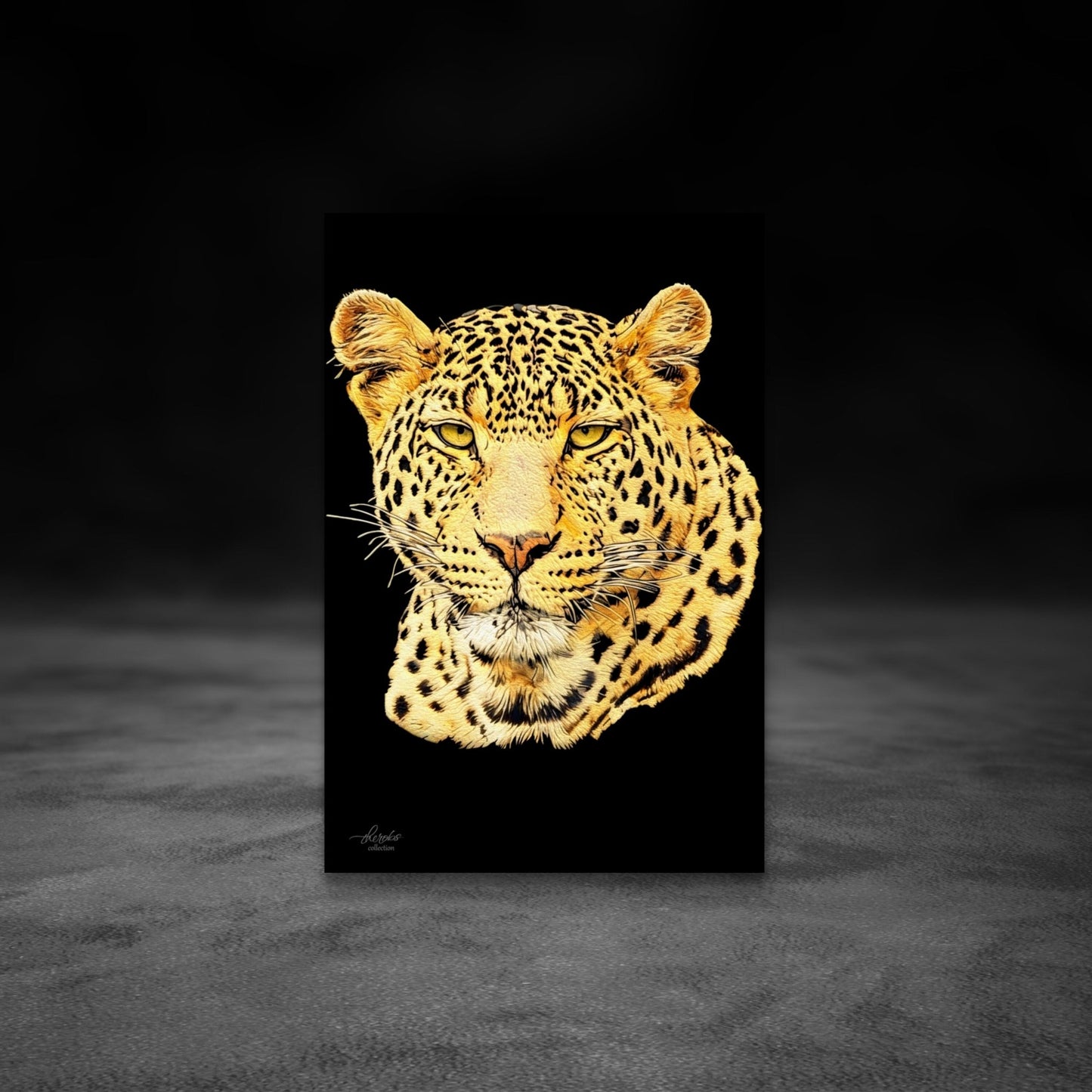 Leopard Fine Art Giclée Matte Black Poster - HD Printing