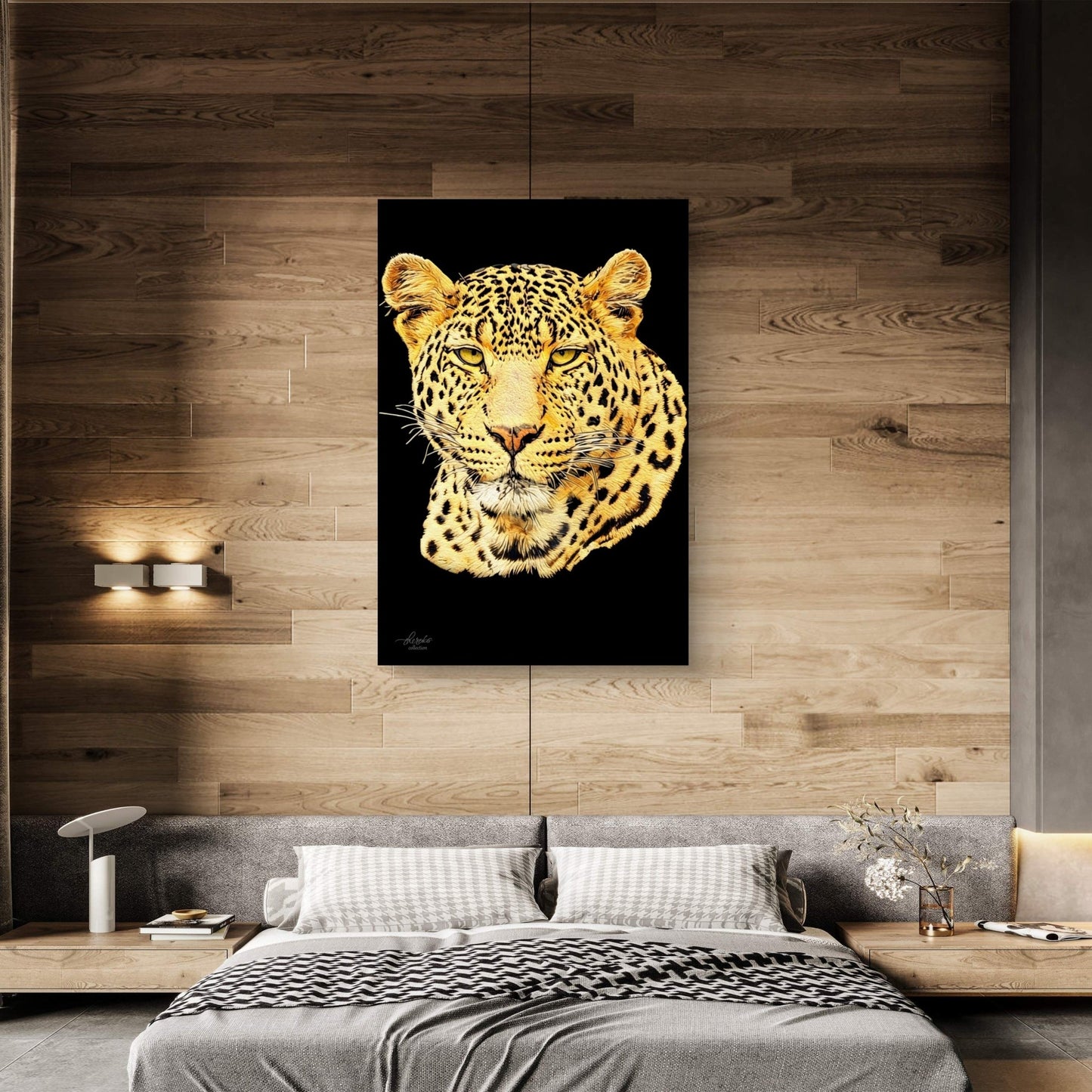 Leopard Fine Art Giclée Matte Black Poster - HD Printing