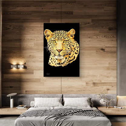 Leopard Fine Art Giclée Matte Black Poster - HD Printing