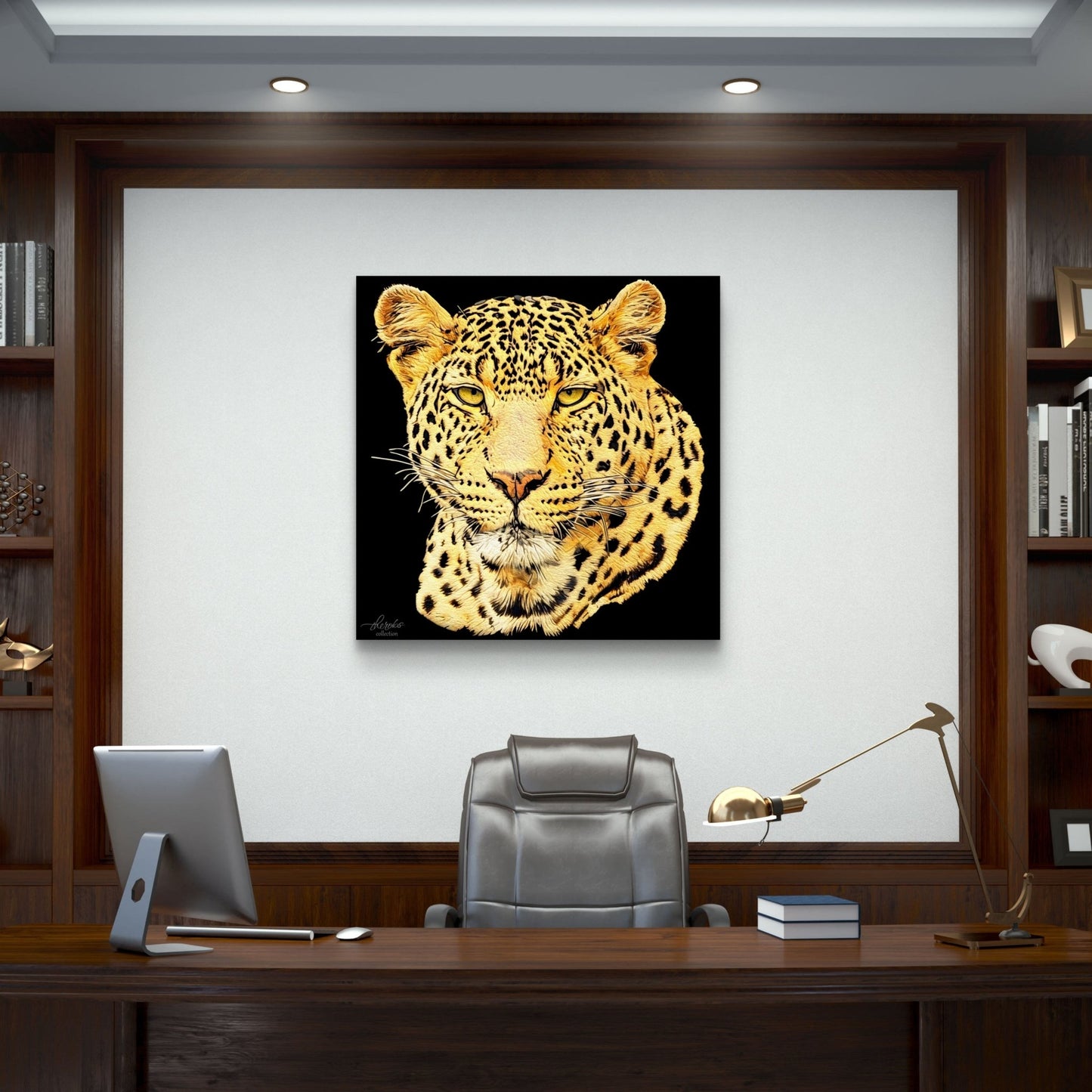 Leopard Fine Art Giclée Matte Black Poster - HD Printing