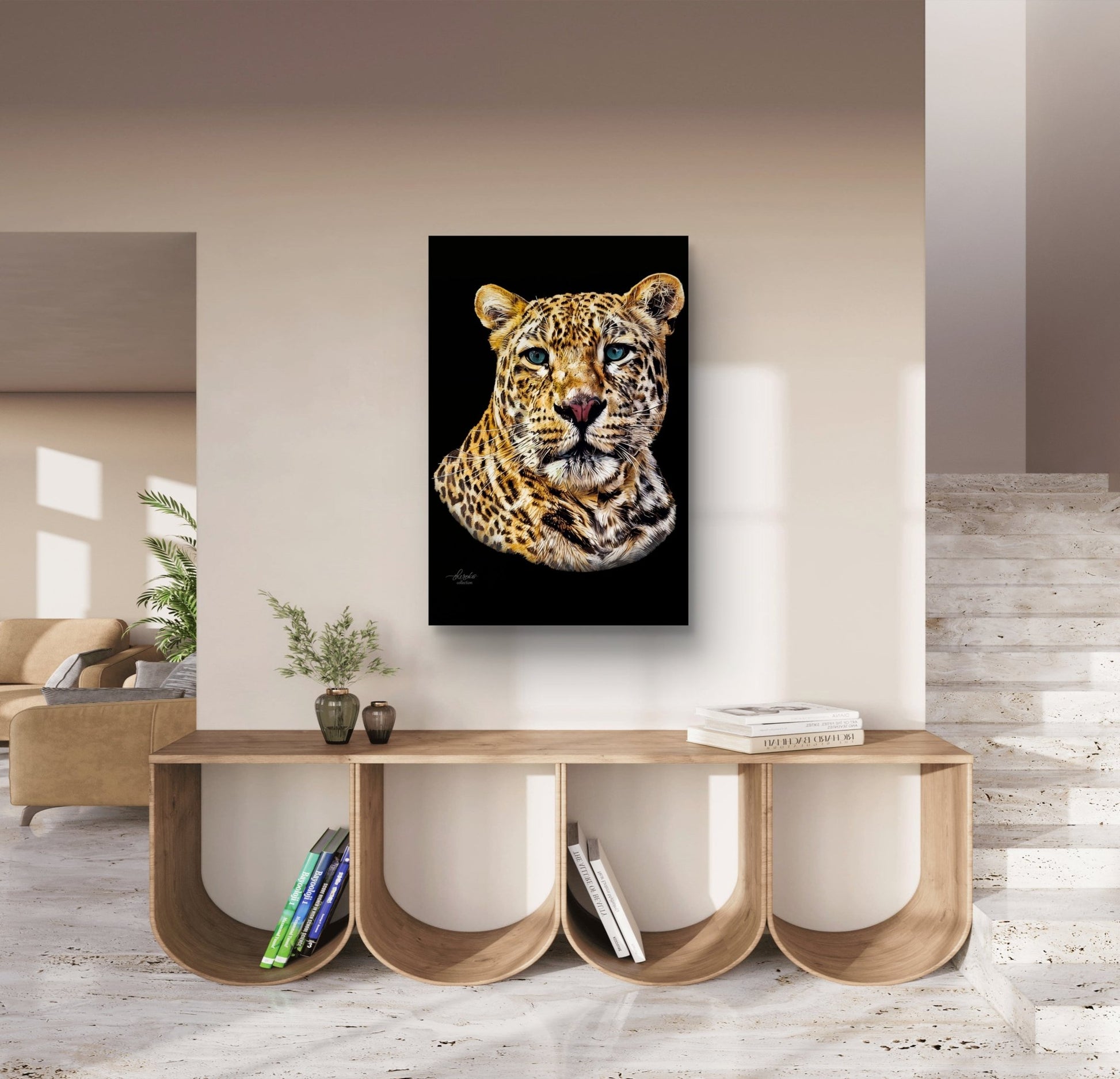 Leopard Fine Art Giclée Matte Black Poster II - HD Printing