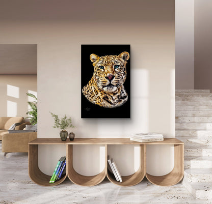 Leopard Fine Art Giclée Matte Black Poster II - HD Printing