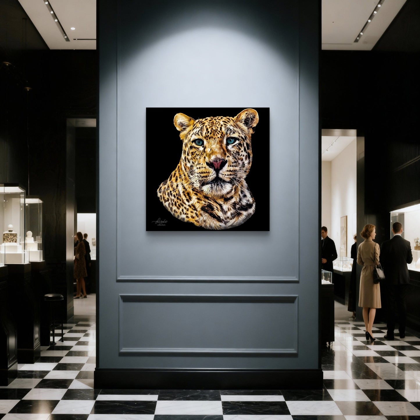 Leopard Fine Art Giclée Matte Black Poster II - HD Printing