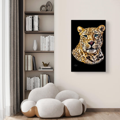 Leopard Fine Art Giclée Matte Black Poster II - HD Printing