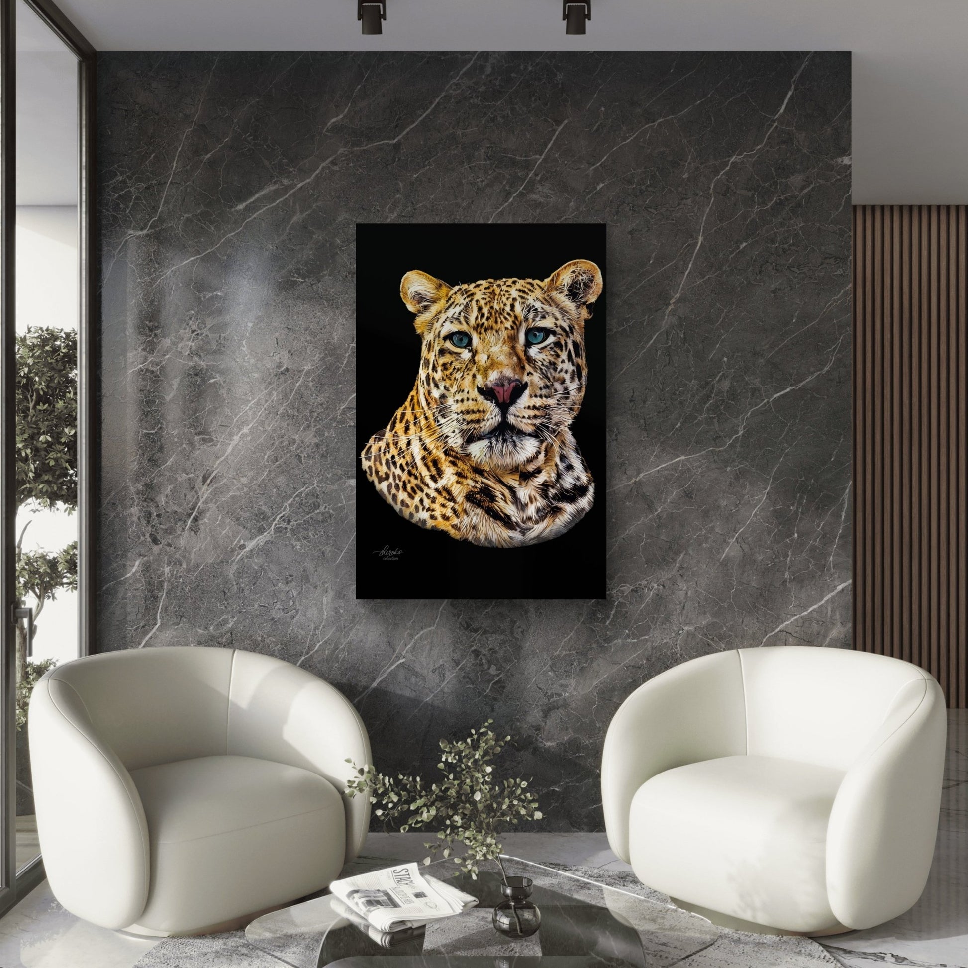 Leopard Fine Art Giclée Matte Black Poster II - HD Printing