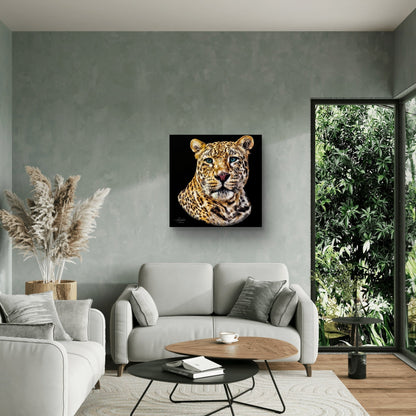 Leopard Fine Art Giclée Matte Black Poster II - HD Printing